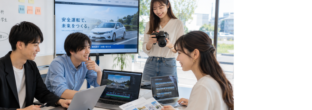 ベースメントアップス株式会社の【マーケに興味ある学生必見｜渋谷勤務】企画・動画編集・SNS広告運用まで！“バズる仕組み”を作るマーケインターン（時給1300円＋インセン有）のカバー画像